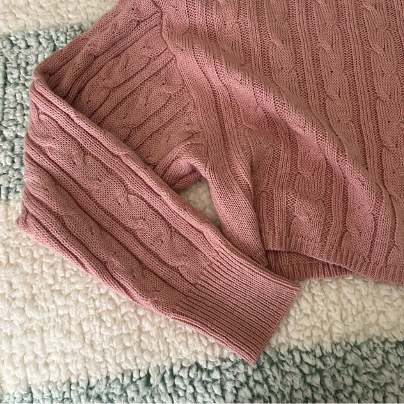 Pink Cropped Sweater - Picture 3 of 4